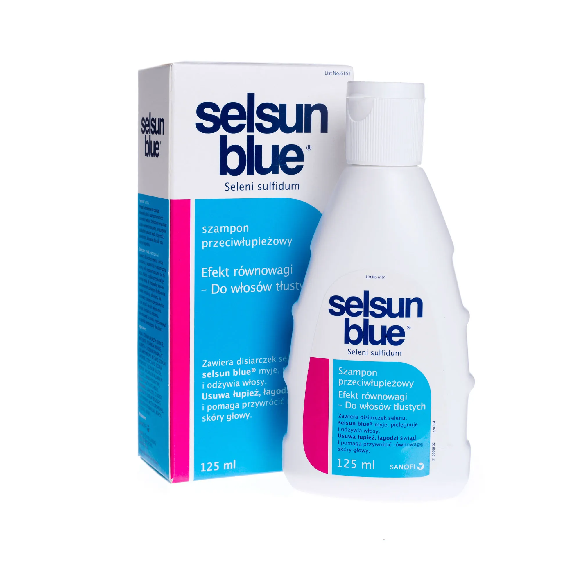Selsun Blue, szampon przeciwłupieżowy, do włosów tłustych 125 ml 