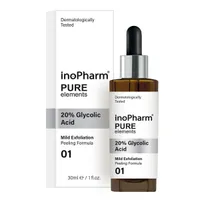 inoPharm Pure Elements peeling do twarzy z 20% kwasem glikolowym, 30 ml