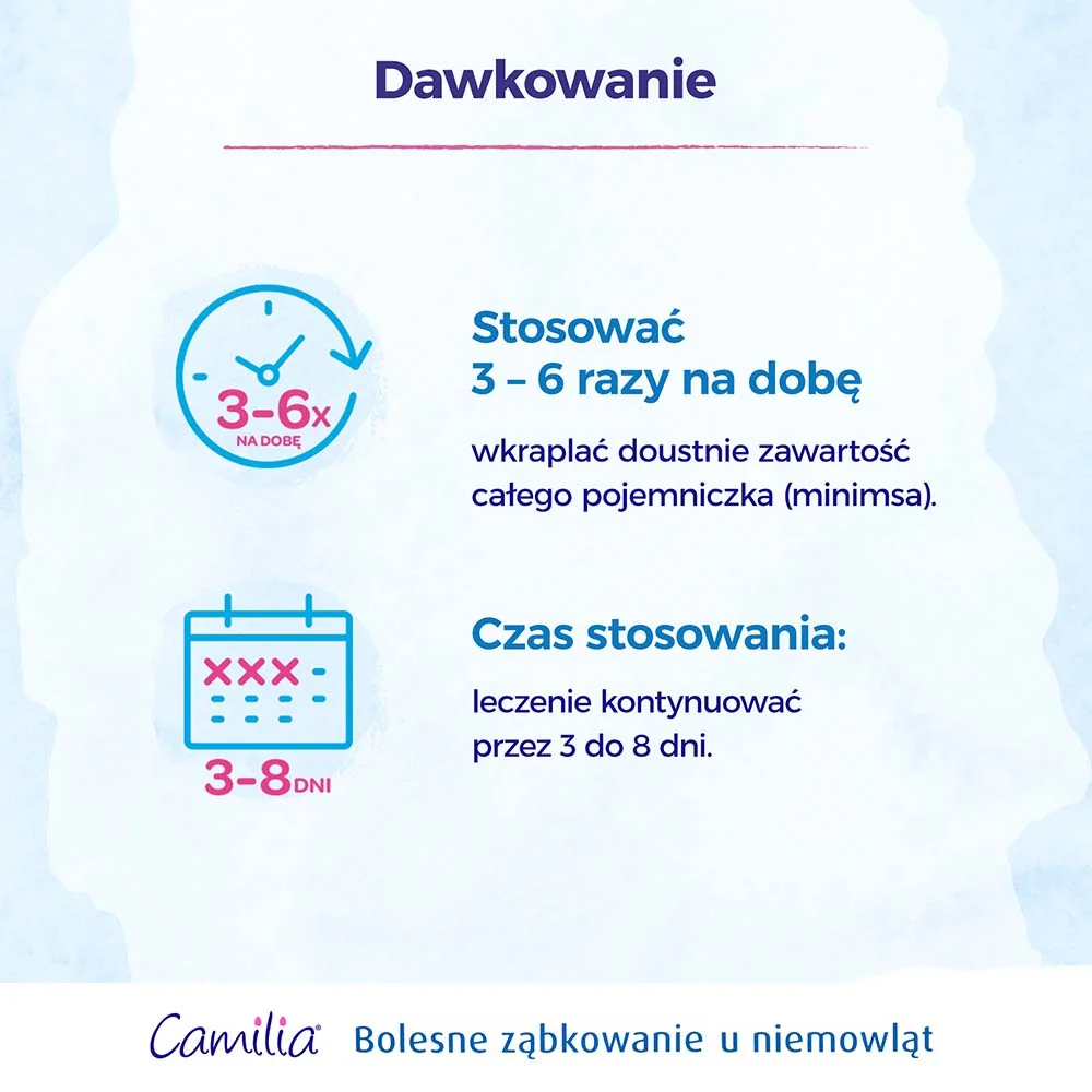 Camilia roztwór doustny na ząbkowanie, 10 pojemników jednodawkowych po 1 ml