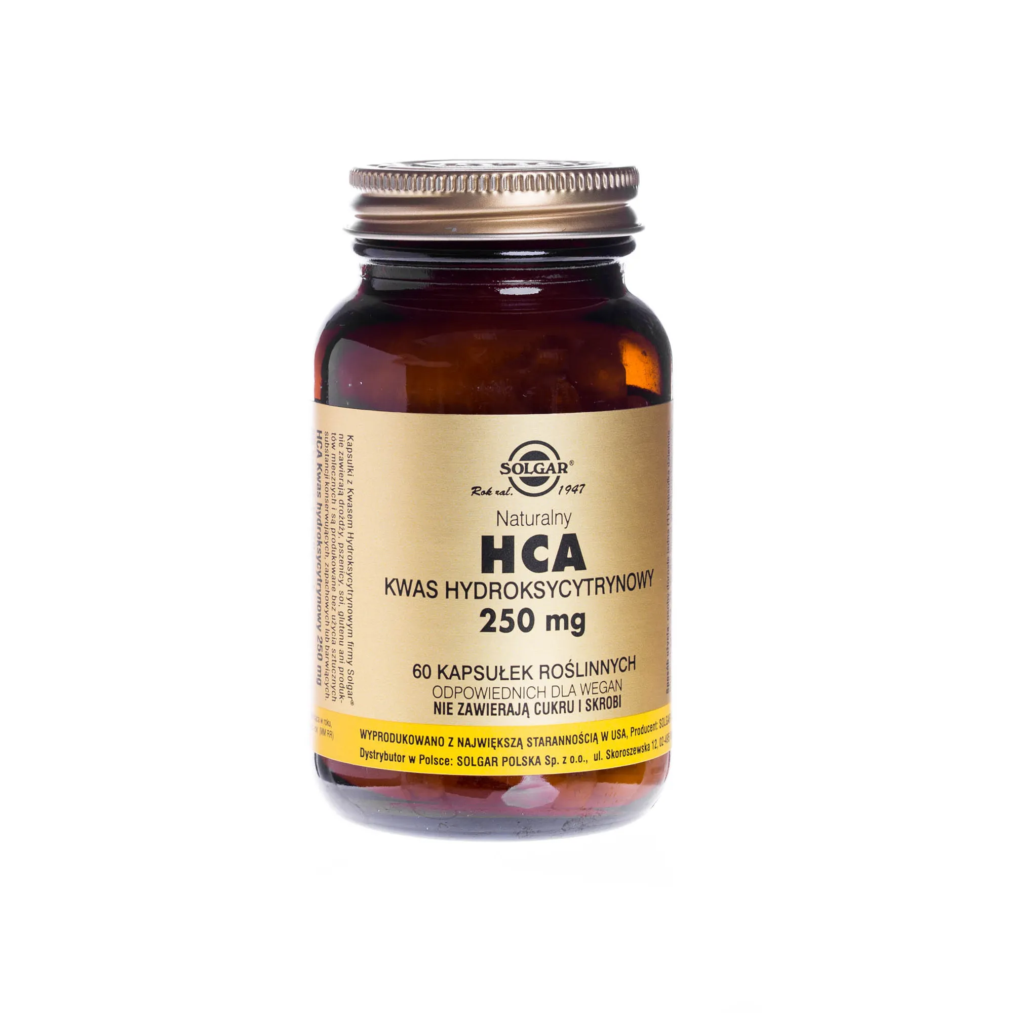 Solgar, Naturalny HCA 250 mg, 60 kapsułek roślinnych