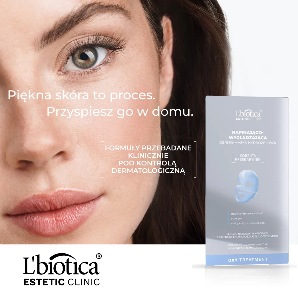 L'biotica Estetic Clinic Oxy Treatment napinająco-wygładzająca dermo-maska hydrożelowa