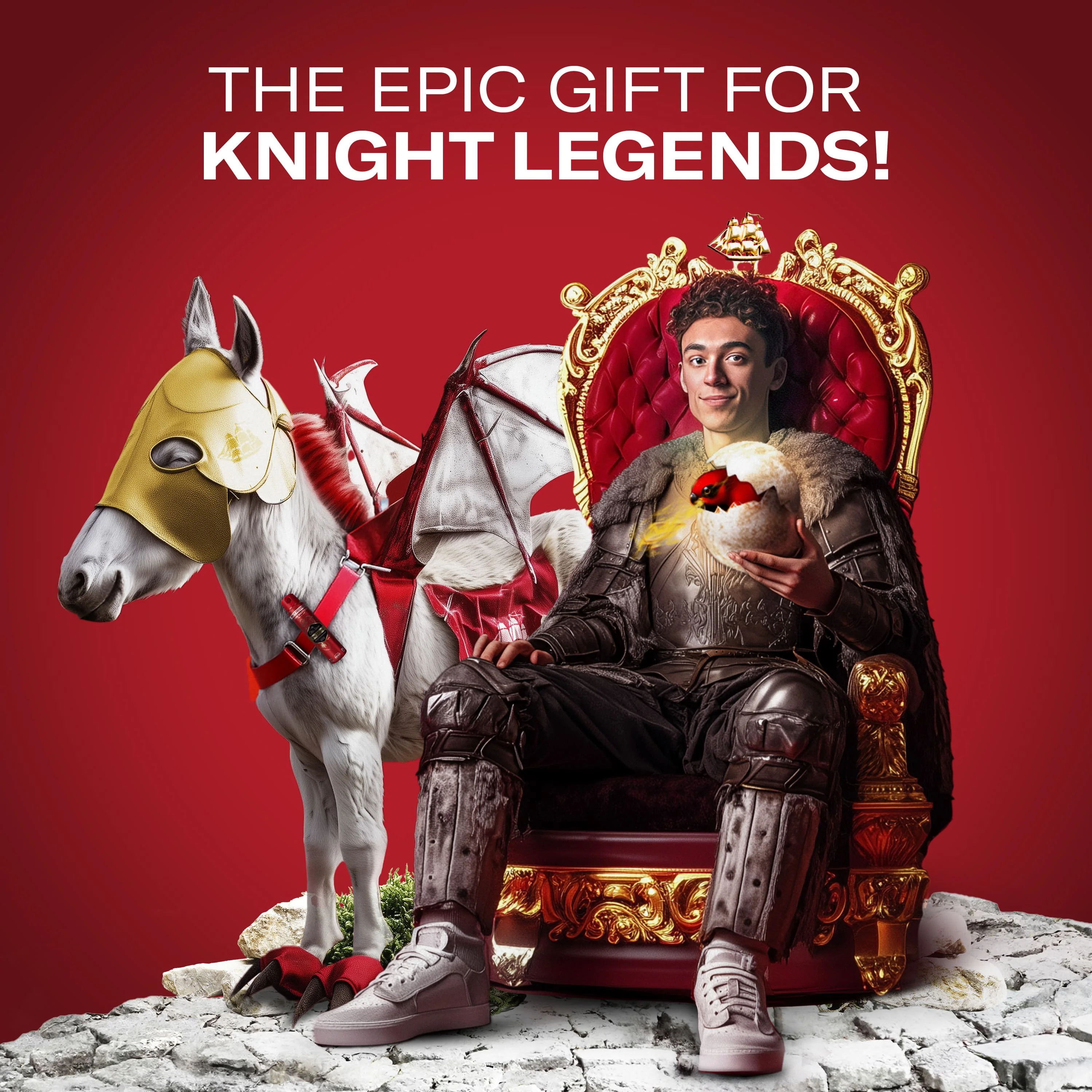 Old Spice Epic Legend Knight Xmass Zestaw dezodorant w sztyfcie, 50 ml + dezodorant w sprayu, 150 ml + żel pod prysznic, 250 ml