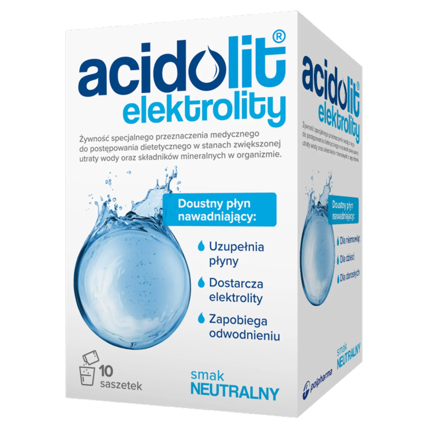 Acidolit proszek do przygotowania roztworu doustnego, 10 saszetek