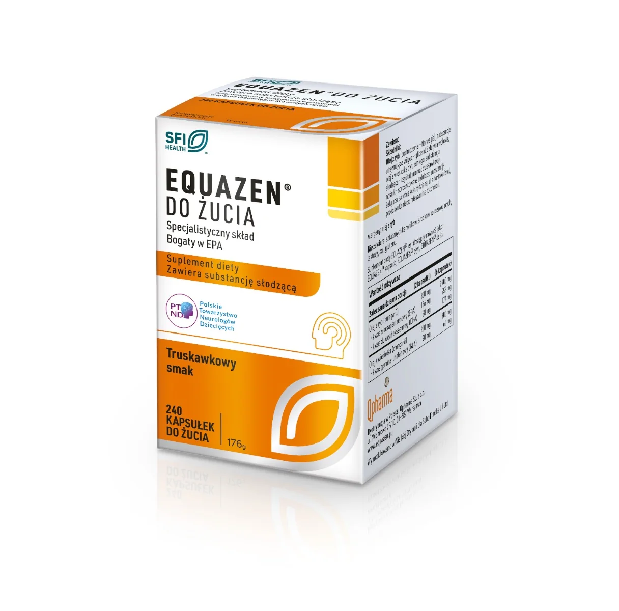 Equazen smak truskawkowy, 240 kapsułek do żucia