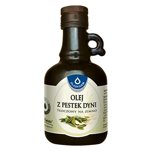 Oleofarm olej z pestek dyni tłoczony na zimno, 250 ml
