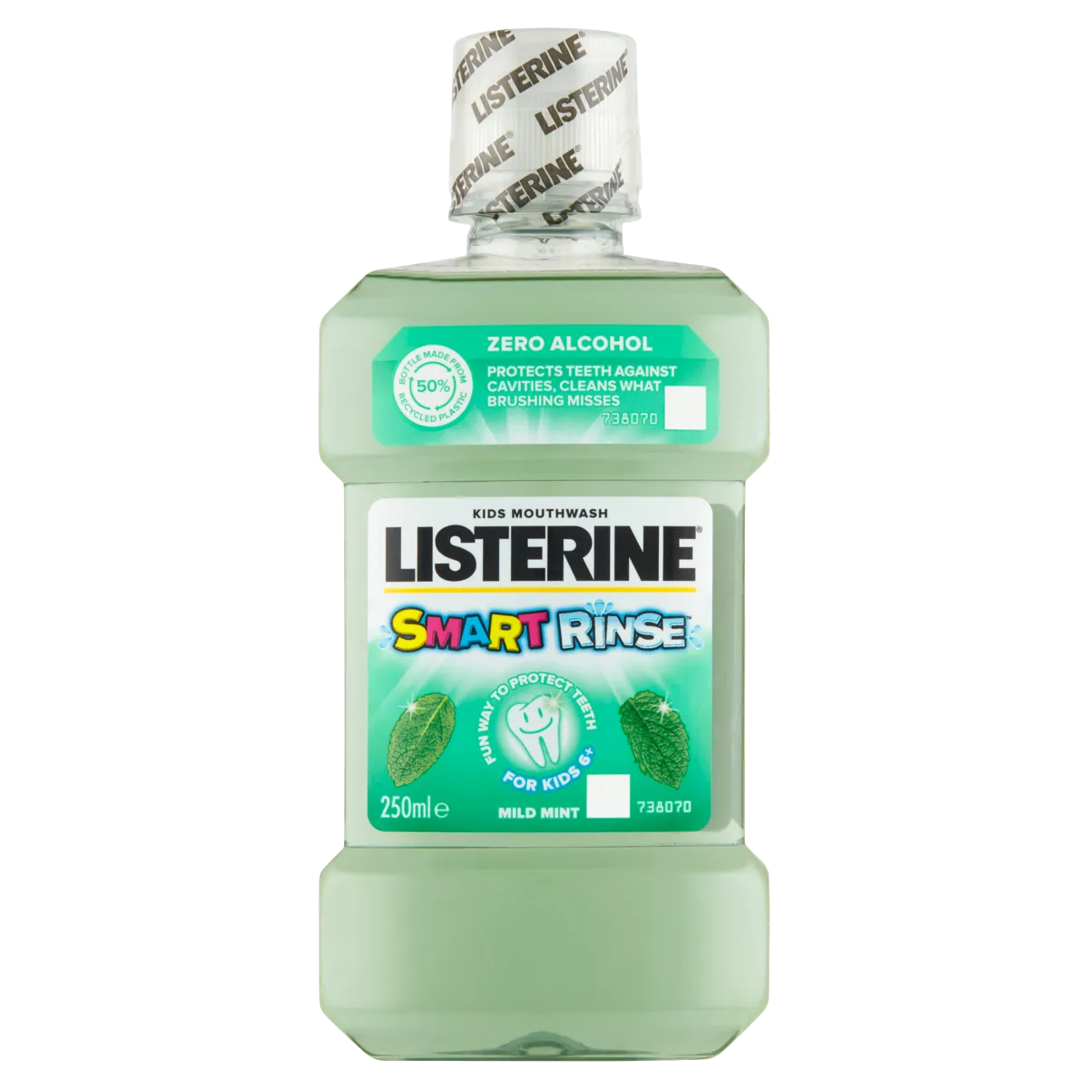 Listerine Smart Rinse Mild Mint płyn do płukania ust dla dzieci 6+ łagodnie miętowy, 250 ml