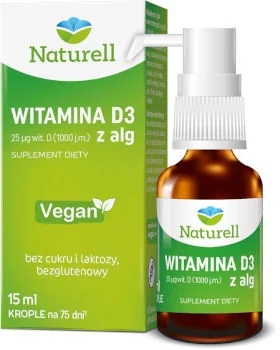 Naturell Witamina D3 z alg suplement diety Naturell Witamina D3 z alg suplement diety