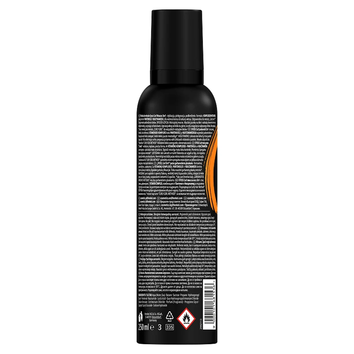 Syoss Curl Control pianka do włosów kręconych zapobiegająca puszeniu mocna, 250 ml