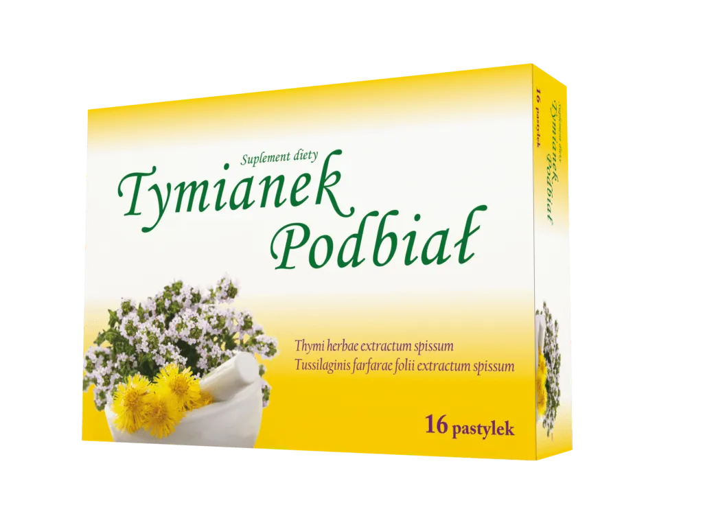 Nord Farm, Tymianek Podbiał, suplement diety, 16 pastylek do ssania