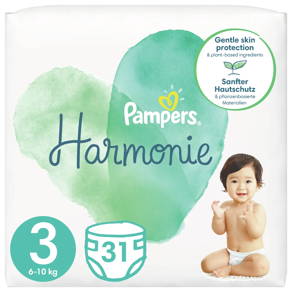 Pampers Harmonie pieluszki jednorazowe rozmiar 3, 6-10 kg, 31 szt.