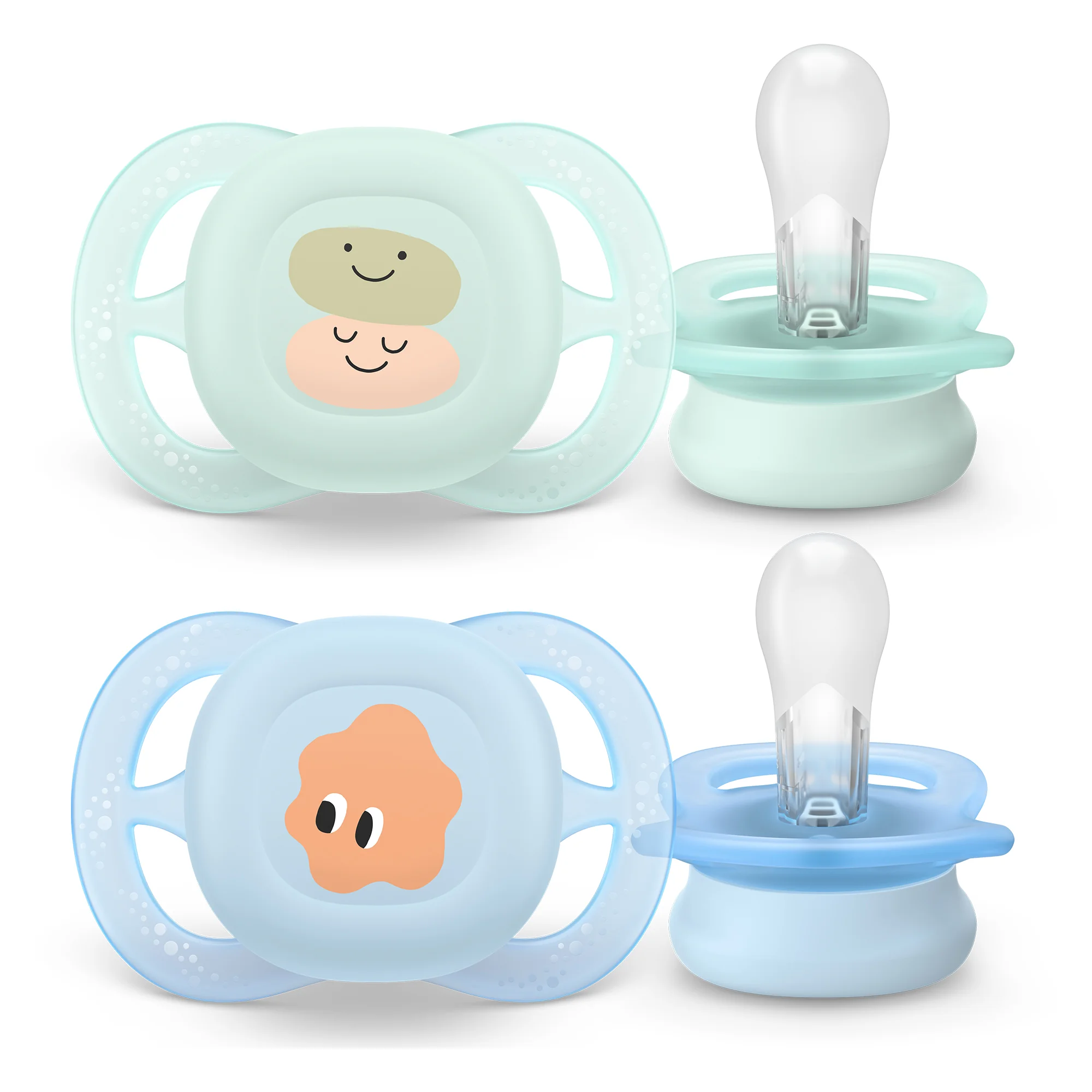 Philips Avent Ultra Start ortodontyczny smoczek uspokajający 0-2 m, 2 sztuki