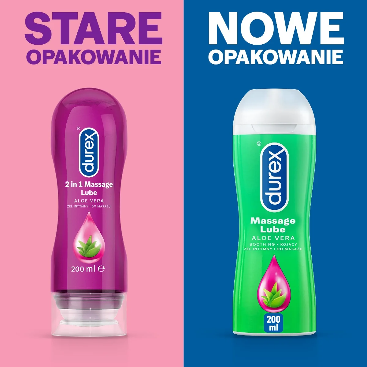 Durex play 2w1 żel do masażu z kojącym aloesem, 200 ml