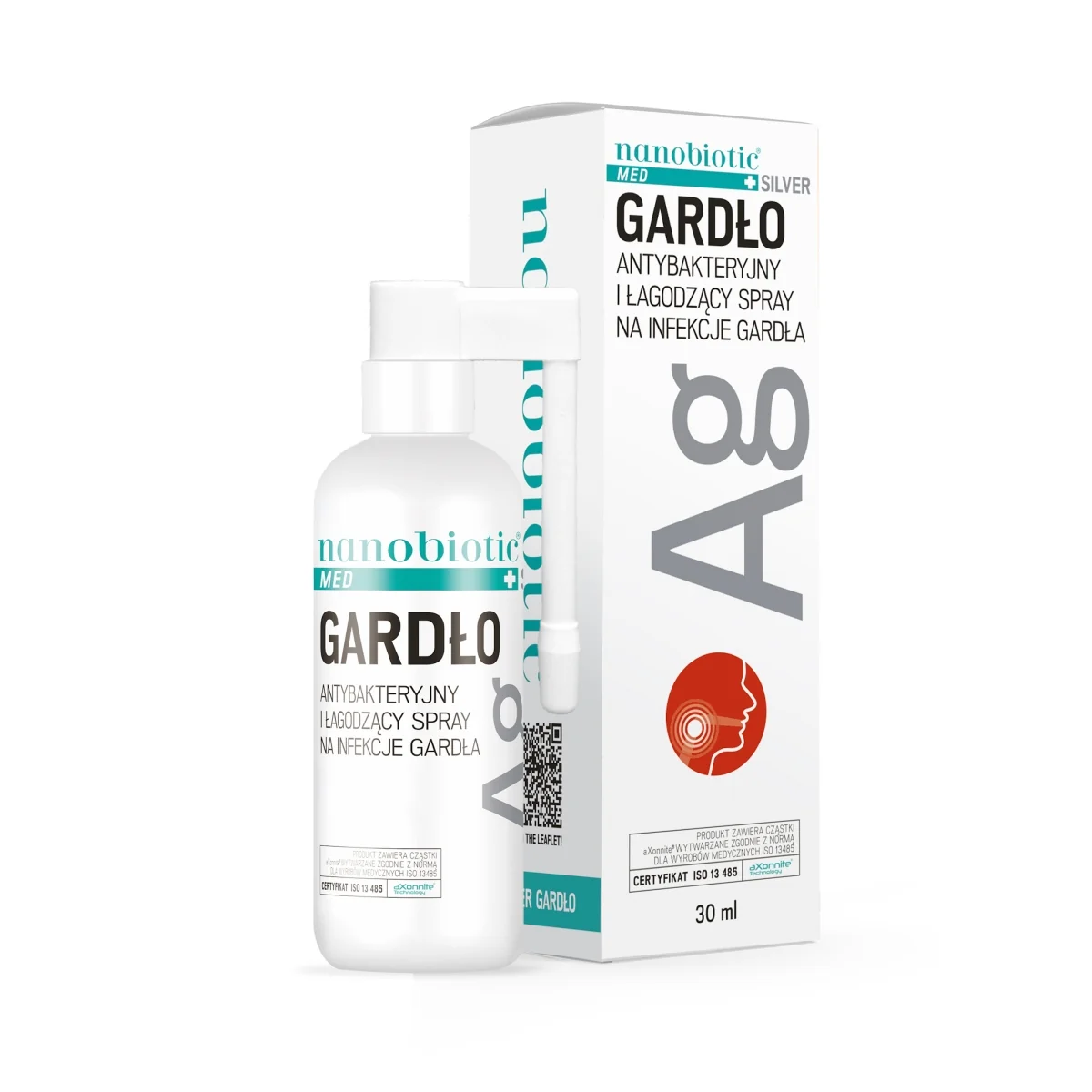 Nanobiotic Med Silver Gardło spray, 30 ml