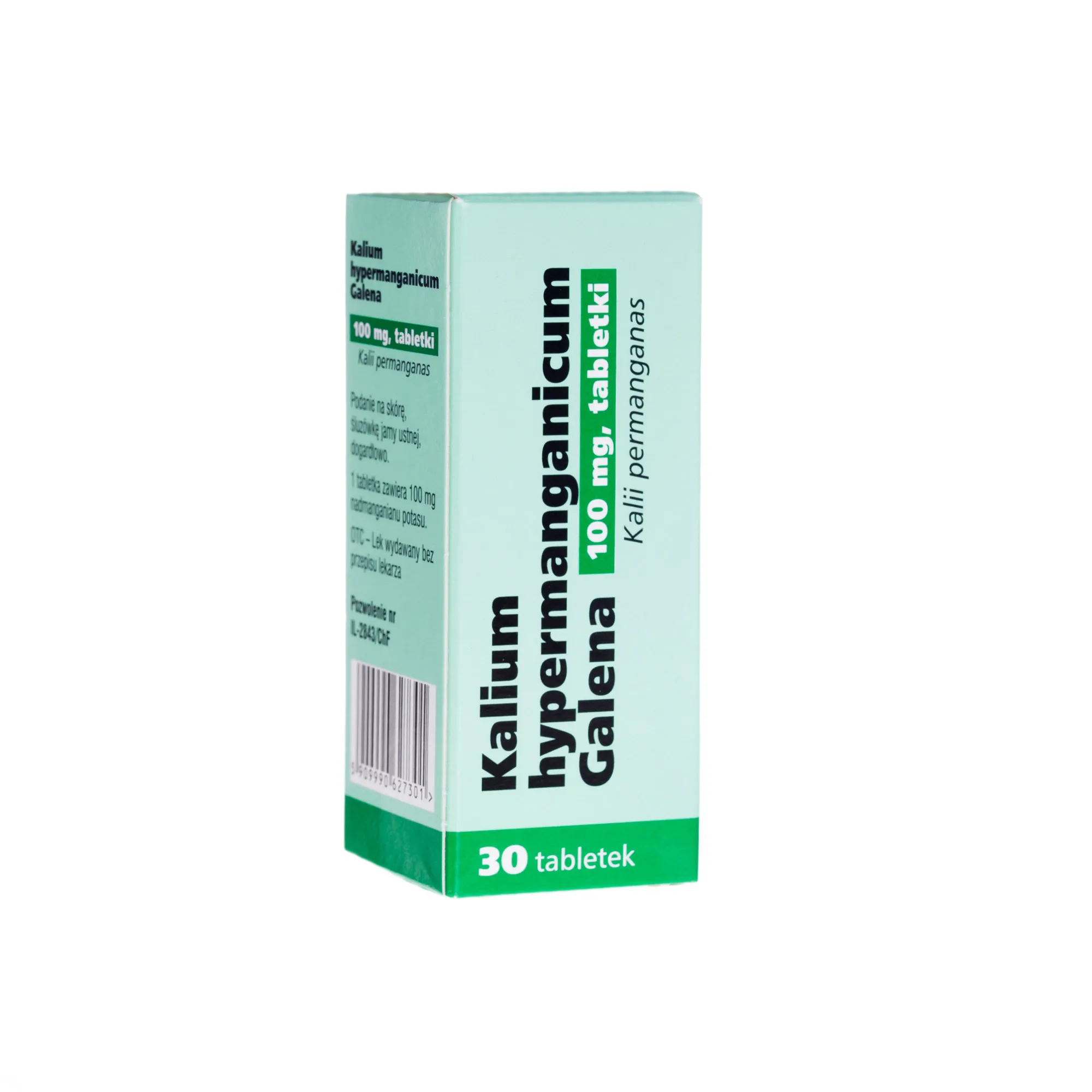 Kalium hypermanganicum Galena 100 mg / tabletka, 30 tabletek 