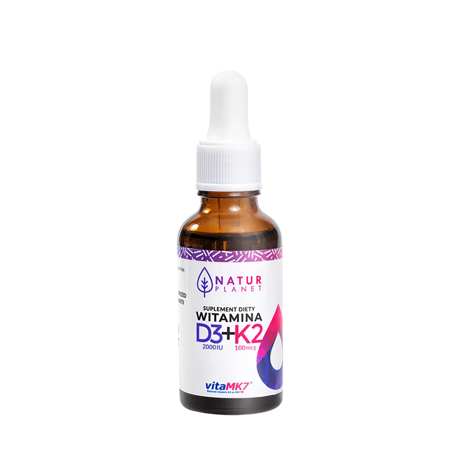 Natur Planet Witamina D3+K2 Forte w kroplach 30 ml