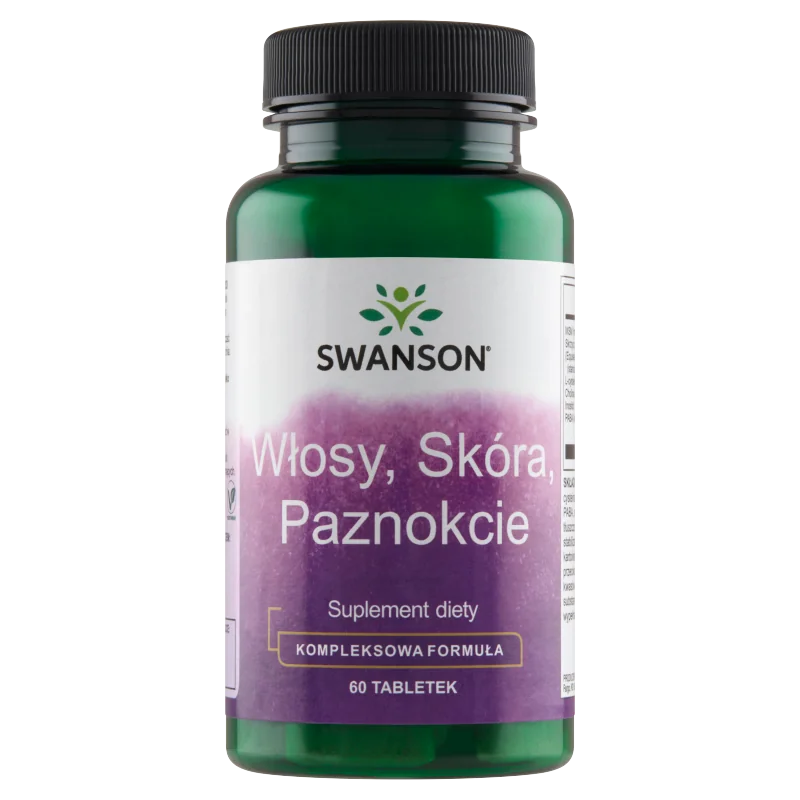 Swanson Włosy Skóra, Paznokcie, suplement diety, 60 tabletek