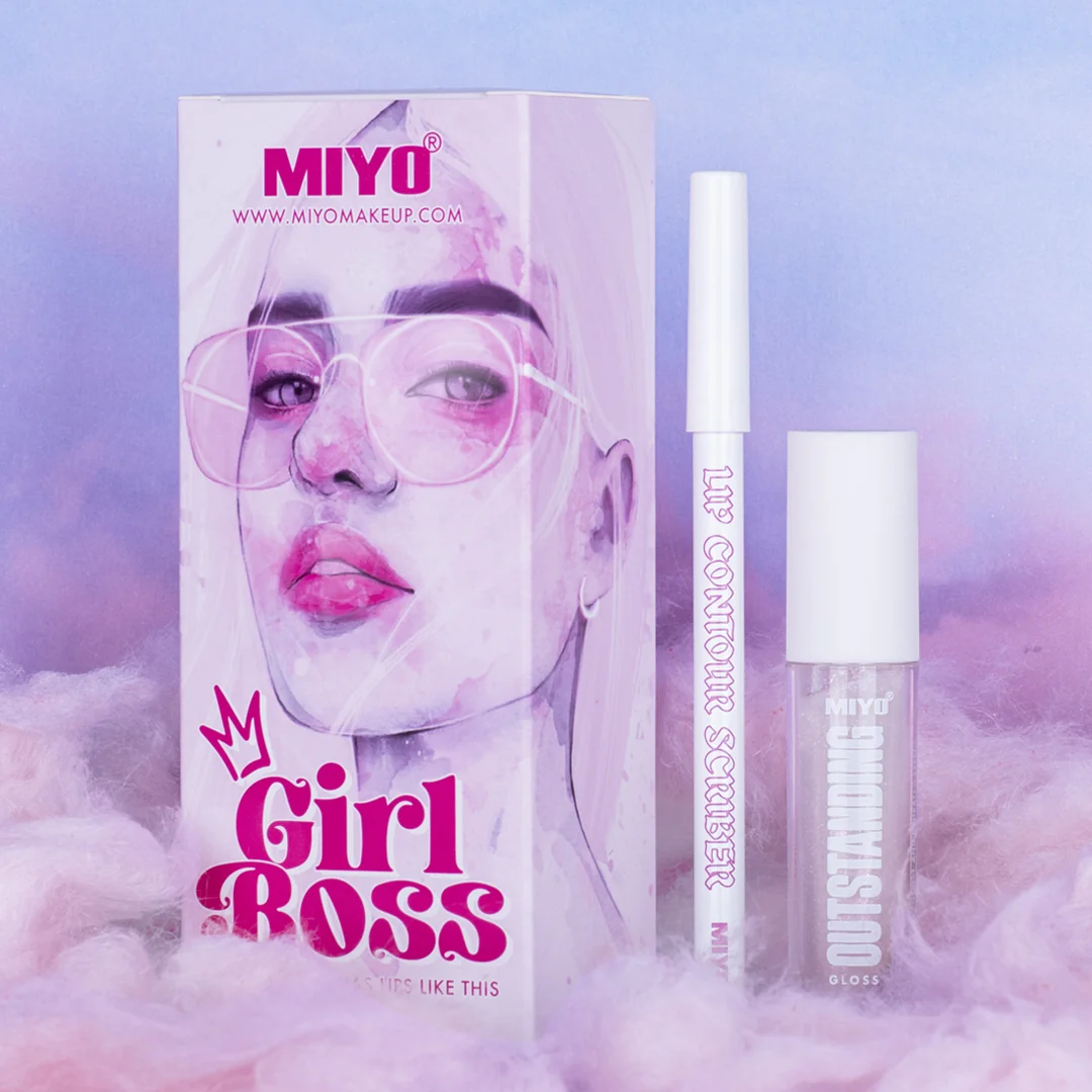 MIYO Girl Boss zestaw do makijażu ust, 4 ml + 1,2 g