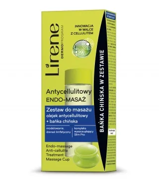 Lirene, olejek antycellulitowy endo-masaż, 100 ml + banka chińska