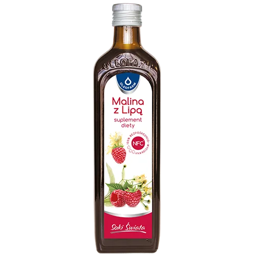Oleofarm MalinaVital sok z malin z lipą, suplement diety, 490 ml