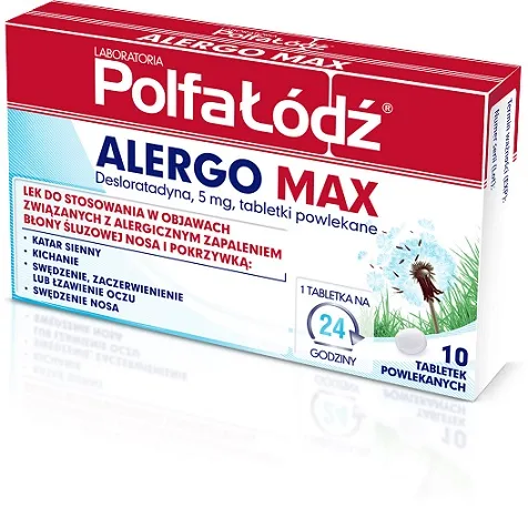 Laboratoria PolfaŁódź Alergo Max, 5 mg, 10 tabletek