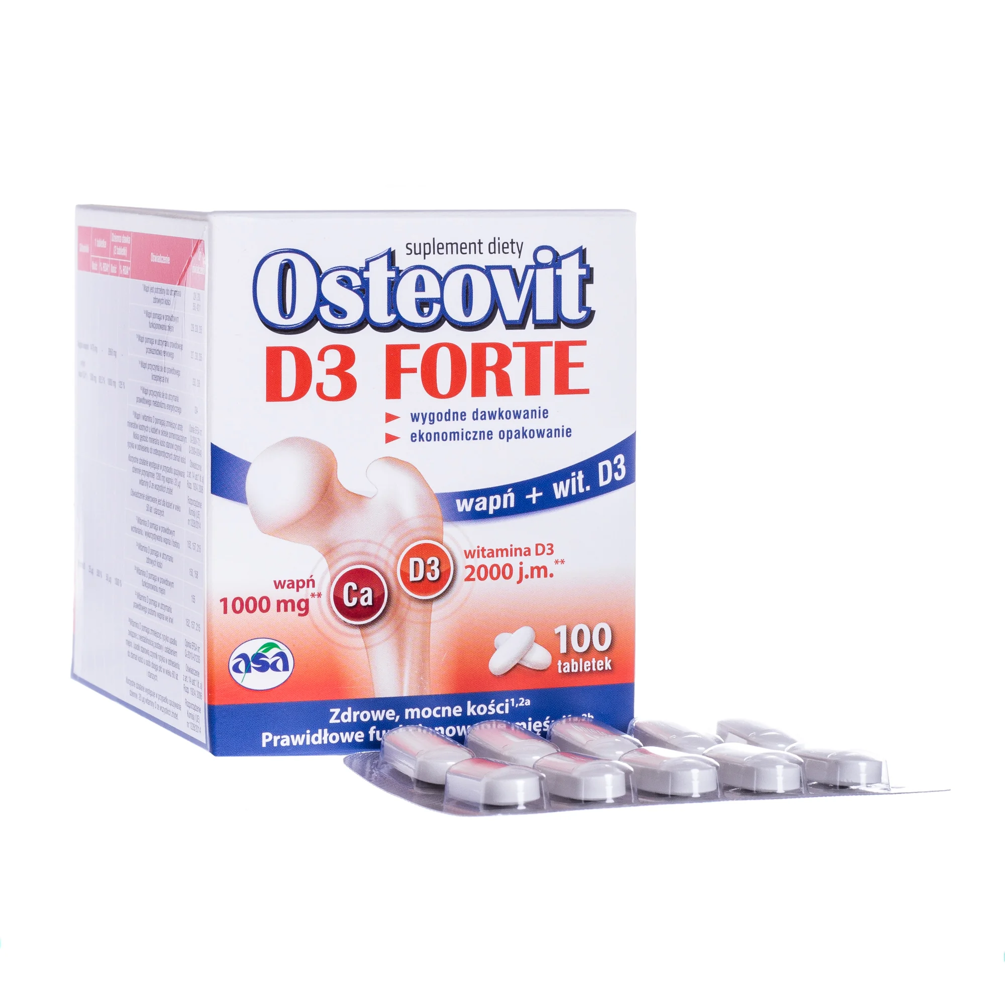 Osteovit D3 Forte suplement diety, 100 tabletek