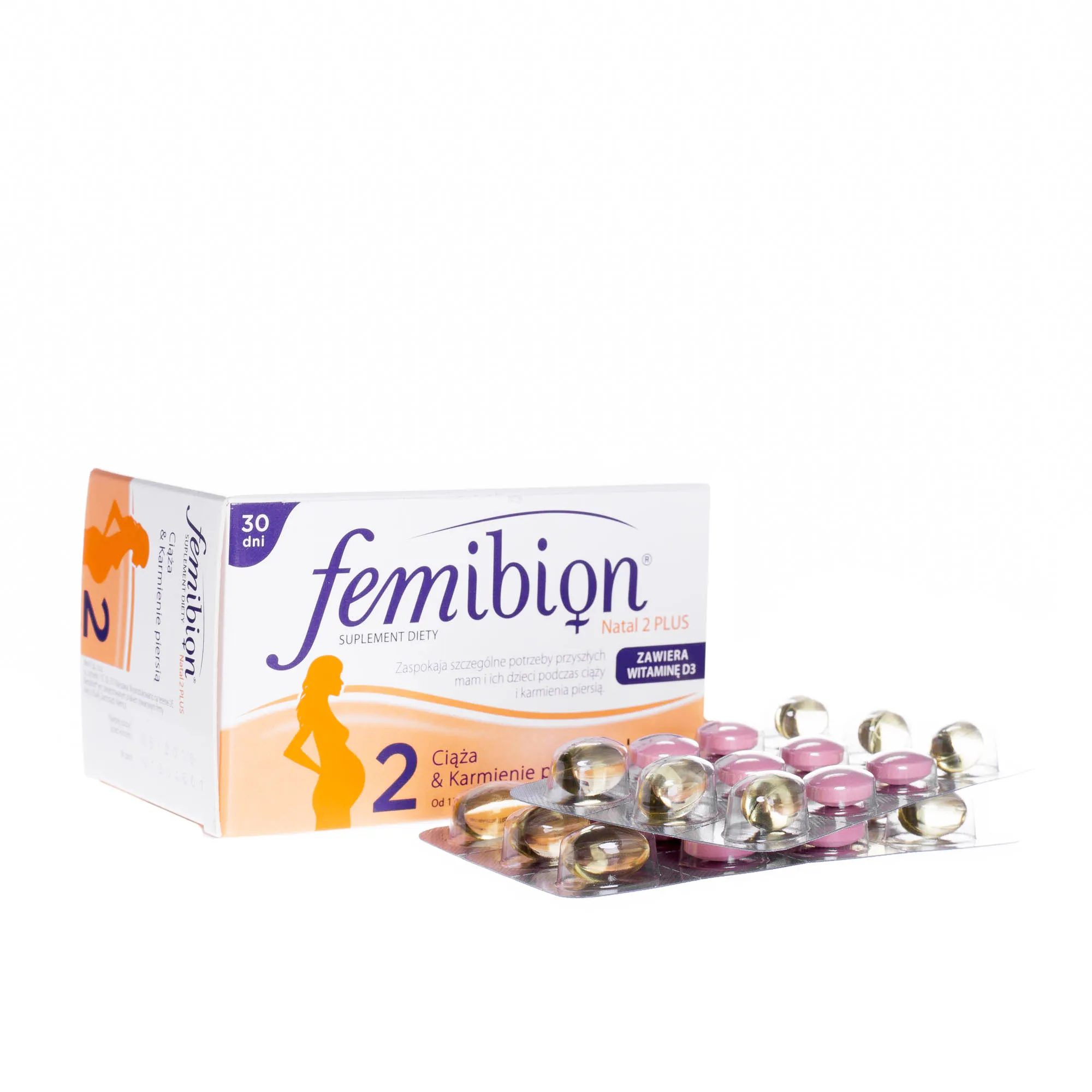 Femibion Natal 2 Plus - suplement diety zawierający wit. D3, 30 tabletek + 30 kaps. 