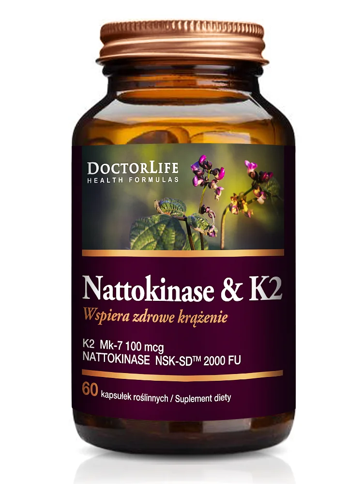 Doctor Life Nattokinase 100 mg + K2 100 mcg, 60 kapsułek