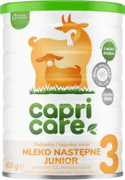Capricare 3 Junior mleko powyżej 12 miesiąca życia oparte na mleku kozim Capricare 3 Junior mleko powyżej 12 miesiąca życia oparte na mleku kozim