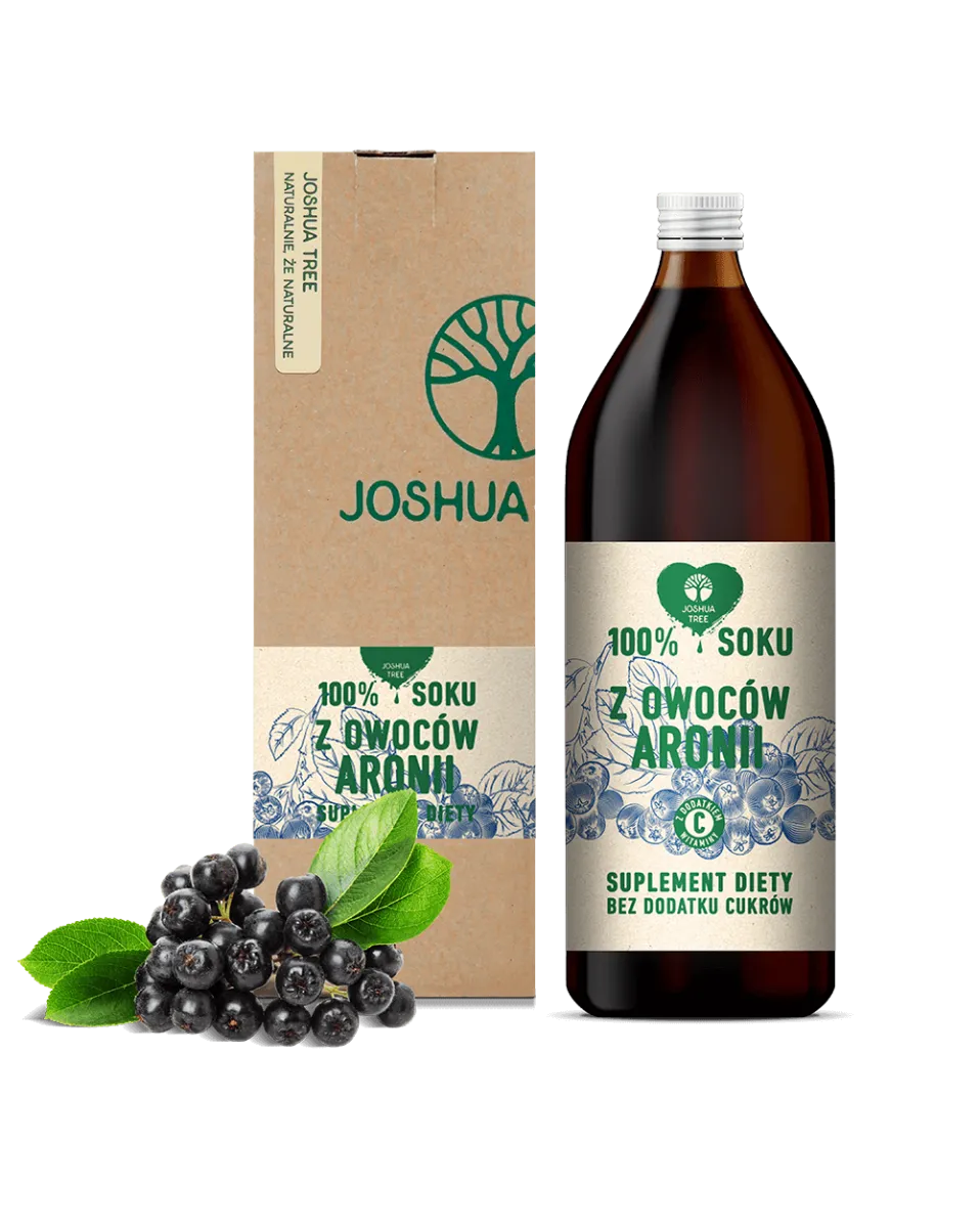Joshua Tree sok z owoców aronii z dodatkiem witaminy C, suplement diety, 1000 ml