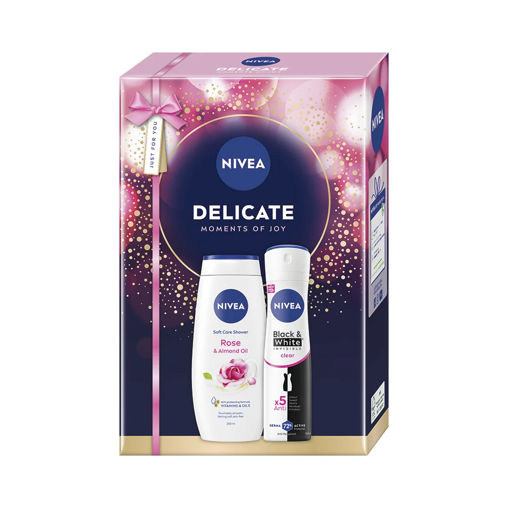Nivea Delicate Zestaw żel pod prysznic, 250 ml + antyperspirant, 150 ml