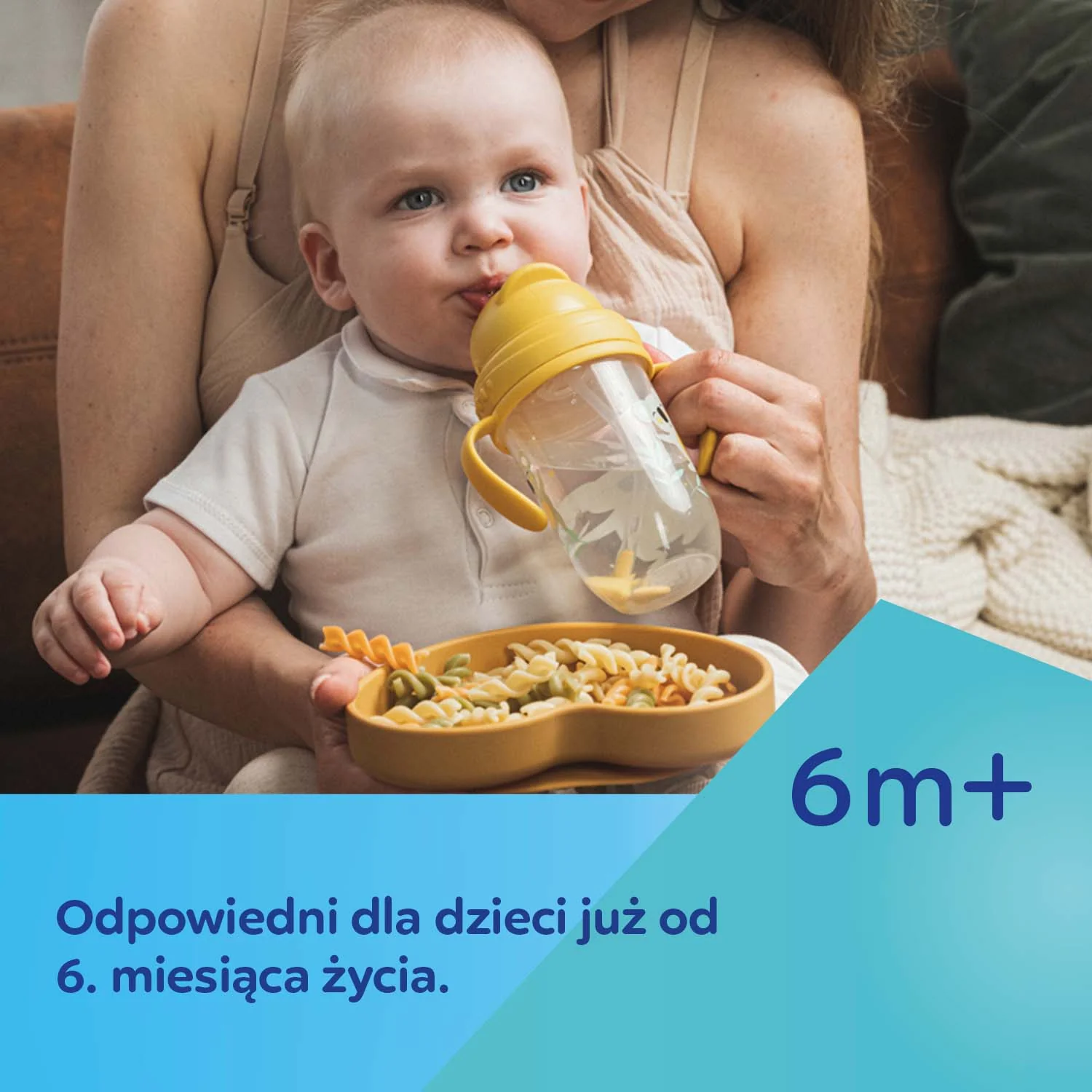 Canpol Babies kubek niekapek z rurką i odważnikiem żółty 270 ml, 1 sztuka