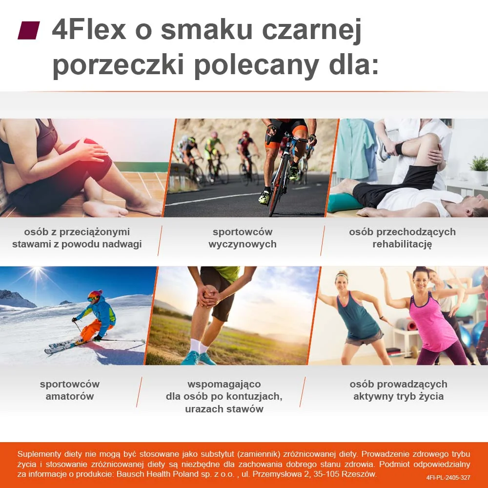 4Flex proszek smak czarnej porzeczki, 30 saszetek