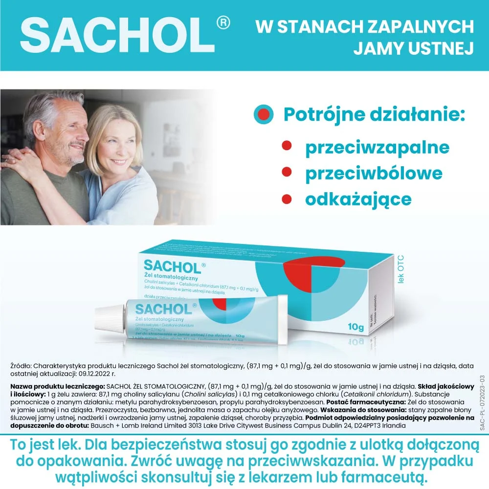 Sachol 87,1 mg + 0,1 mg/ g, żel stomatologiczny