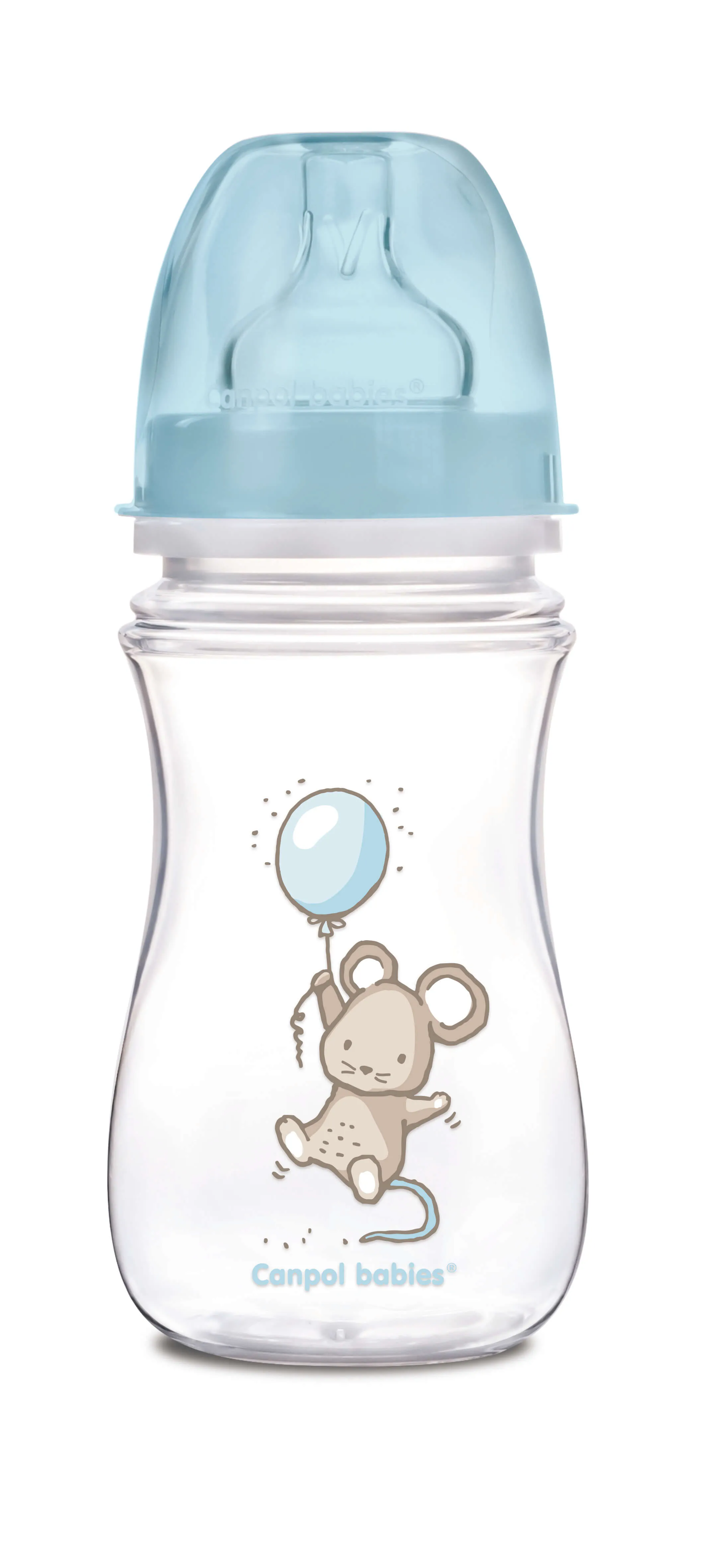 Canpol, antykolkowa butelka szerokootworowa EasyStart z kolekcji "Little Cutie", 240 ml 