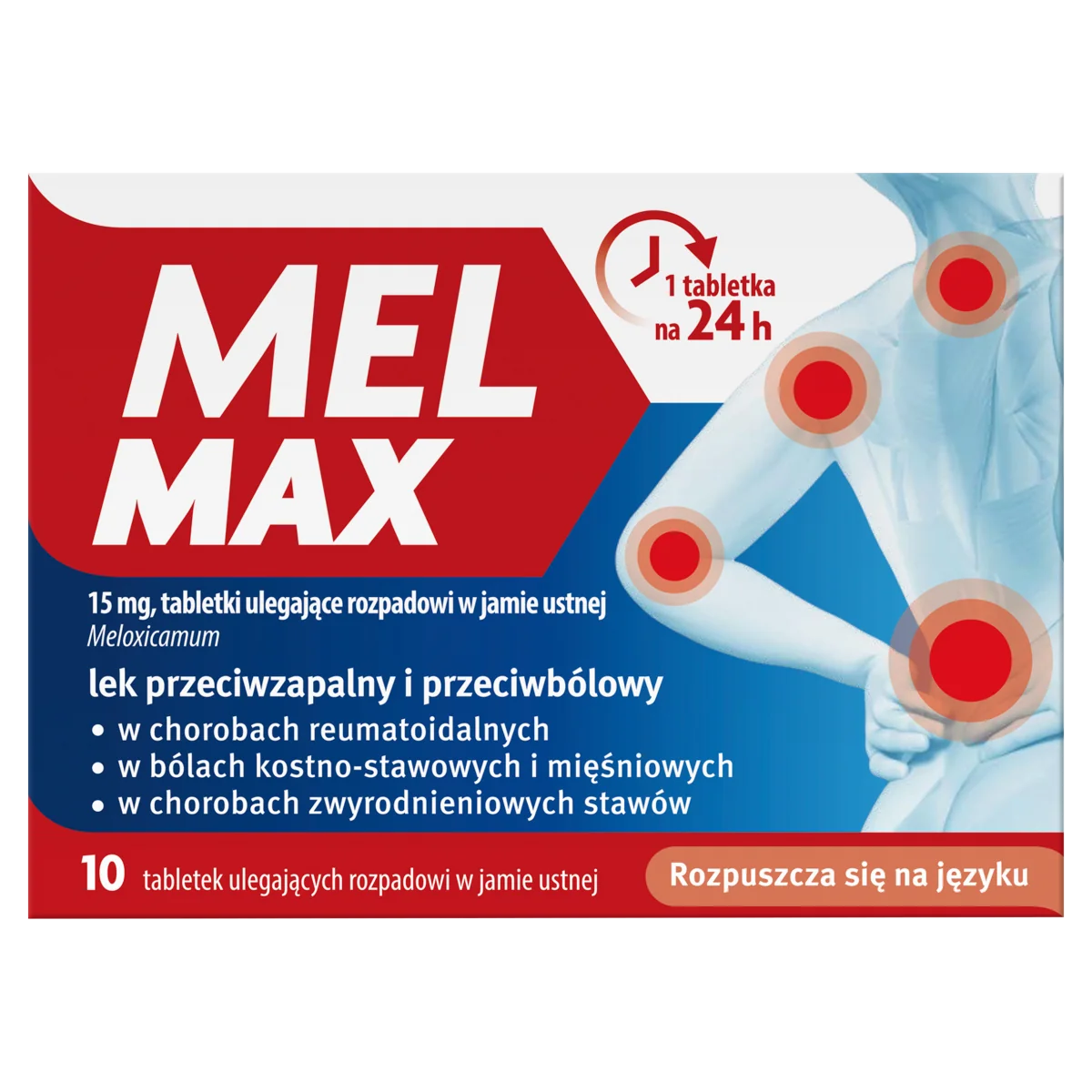 Mel Max 15 mg 10 tabletek ulegających rozpadowi w jamie ustnej
