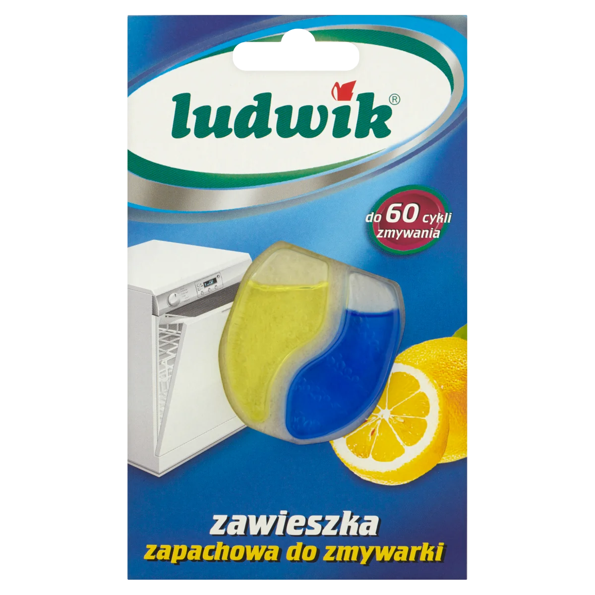Ludwik zawieszka zapachowa do zmywarki o zapachu cytryny, 6,6 ml