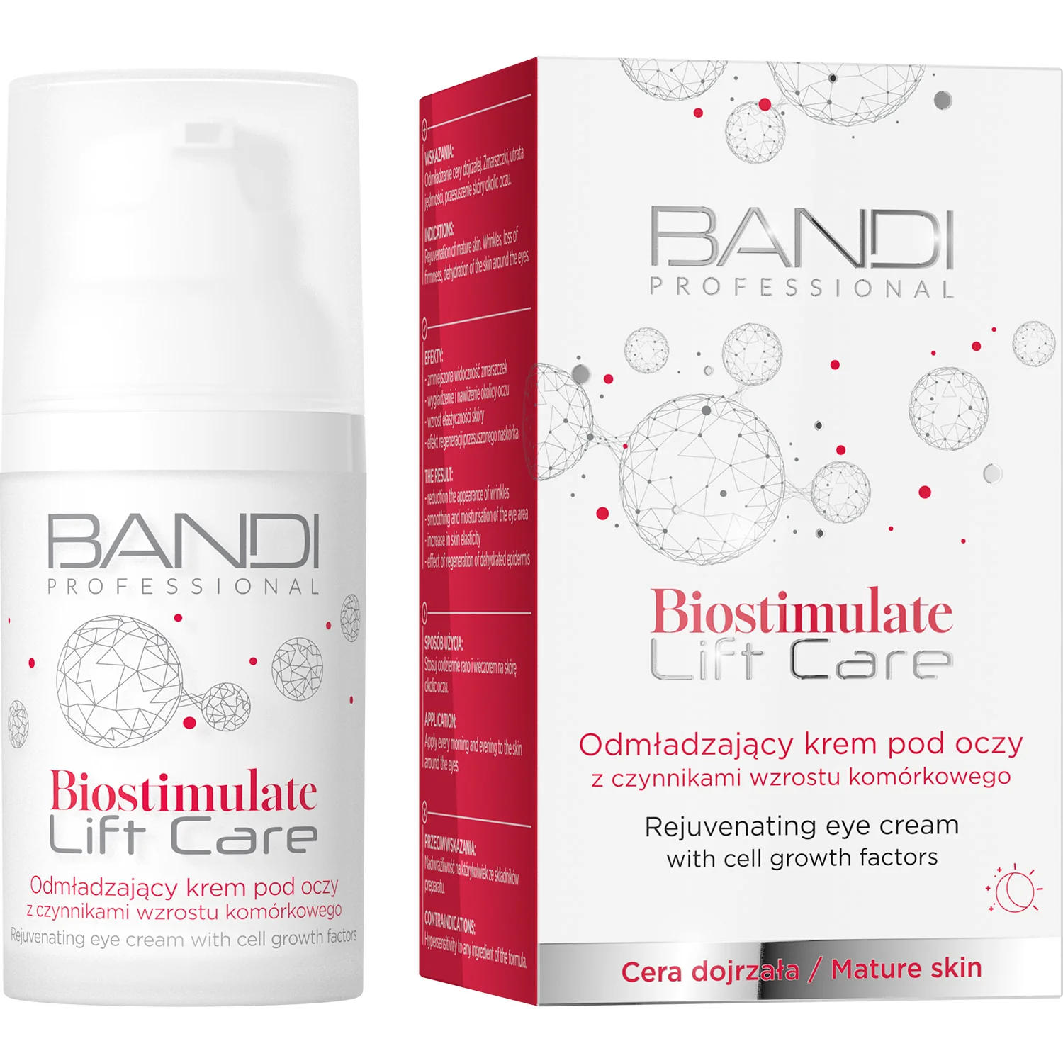 Bandi Biostimulate Lift Care odmładzający krem pod oczy z czynnikami wzrostu komórkowego, 30 ml