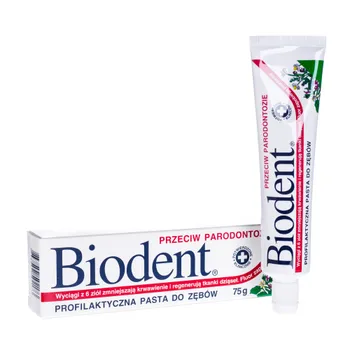Biodent, profilaktyczna pasta do zębów przeciw paradontozie, 75g 