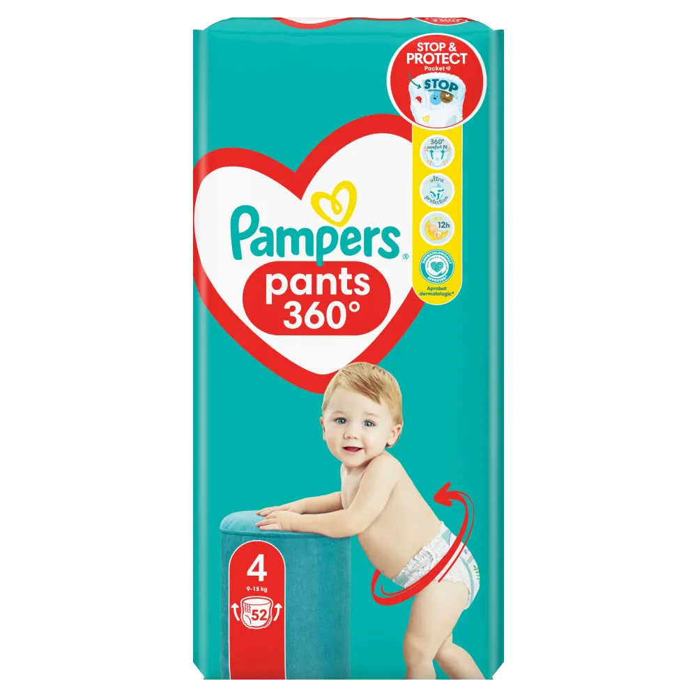 Pampers Pants 4 Pieluchomajtki, 52 sztuk