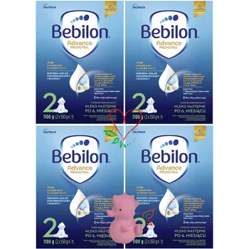 Bebilon 2 Pronutra-Advance, mleko następne po 6. miesiącu, 4 x 1100 g + zabawka TIKIRI 