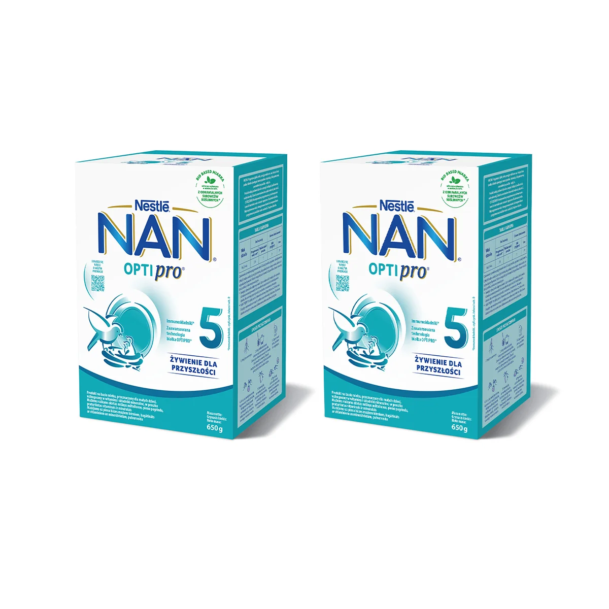 Nan Optipro 5 mleko modyfikowane dla dzieci po 2,5 roku, 2x650 g