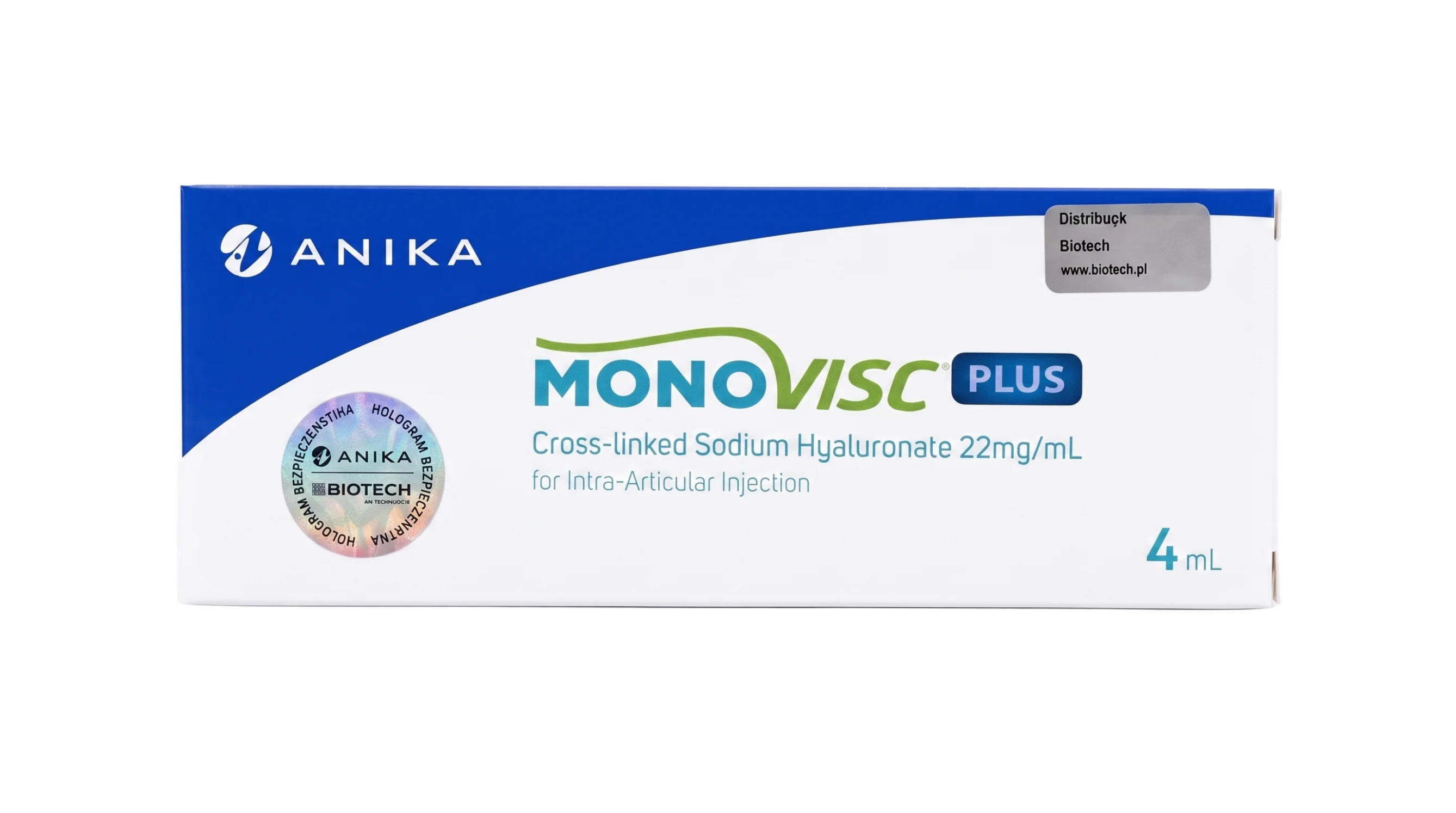 Monovisc Plus 22mg/ml 1 ampułkostrzykawka 4 ml