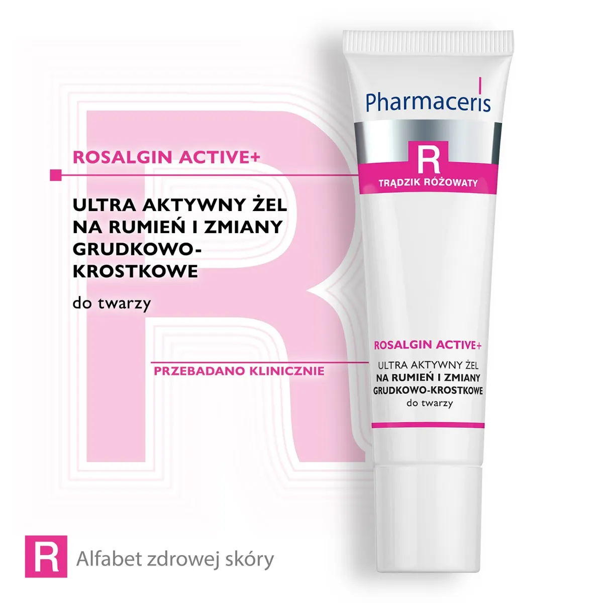 Pharmaceris R Rosalgin Active+ Ultra aktywny żel na rumień i zmiany grudkowo-krostkowe do twarzy, 30 ml 