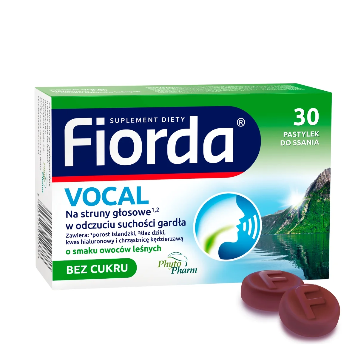 Fiorda Vocal smak owoców leśnych 30 pastylek do ssania