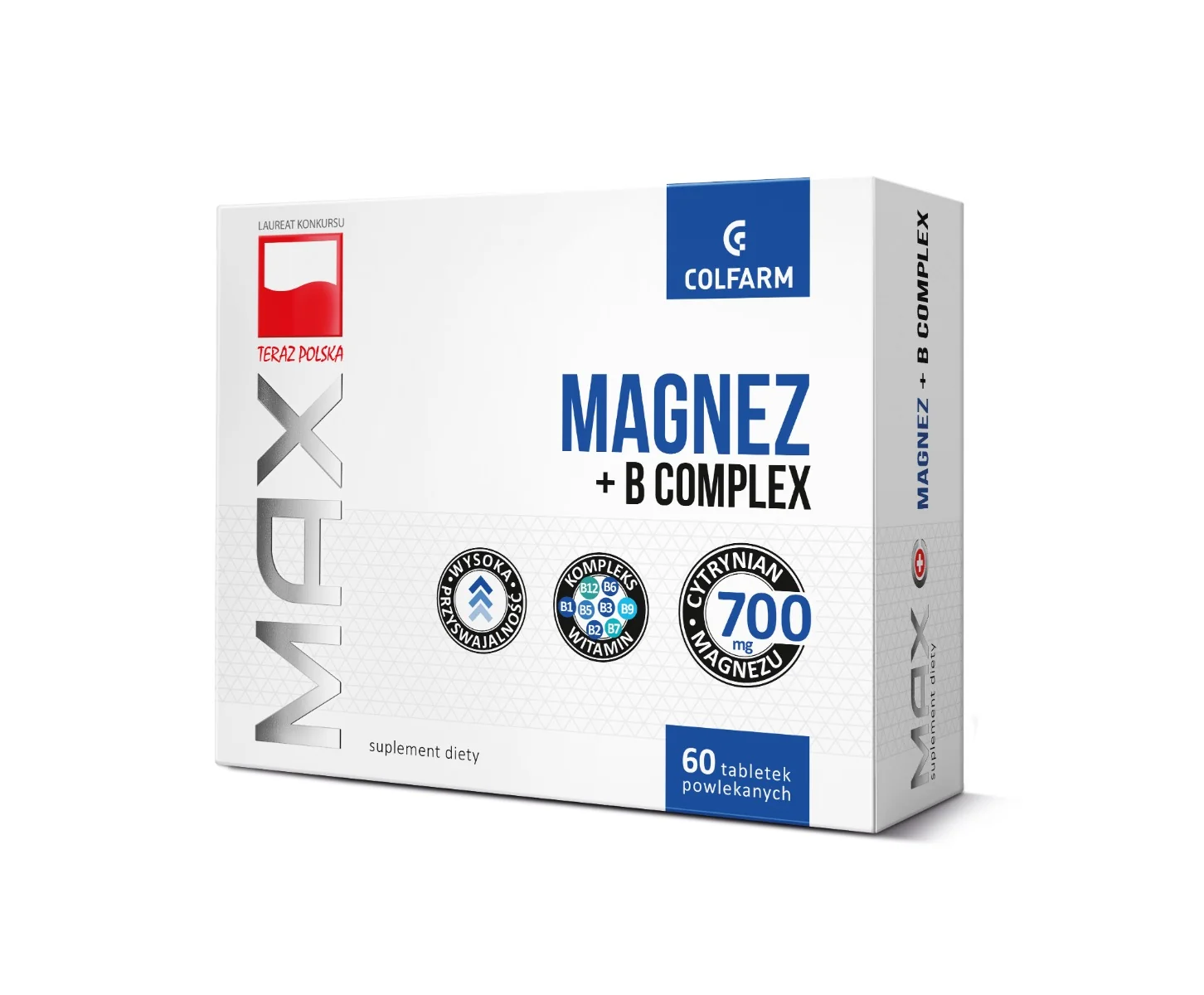 Colfarm Max Magnez + B Complex 60 tabletek