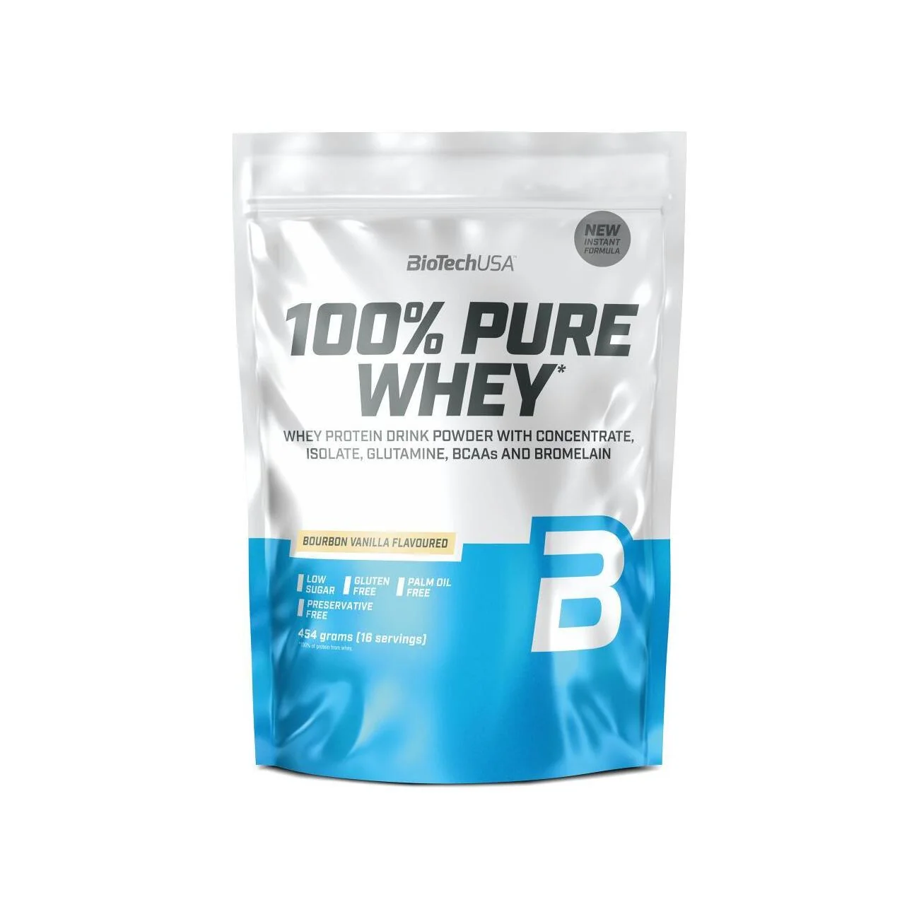 BioTechUSA 100% Pure Whey o smaku bourbonu waniliowego, proszek, 454 g