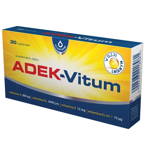 Oleofarm ADEK-Vitum, suplement diety, 30 kapsułek