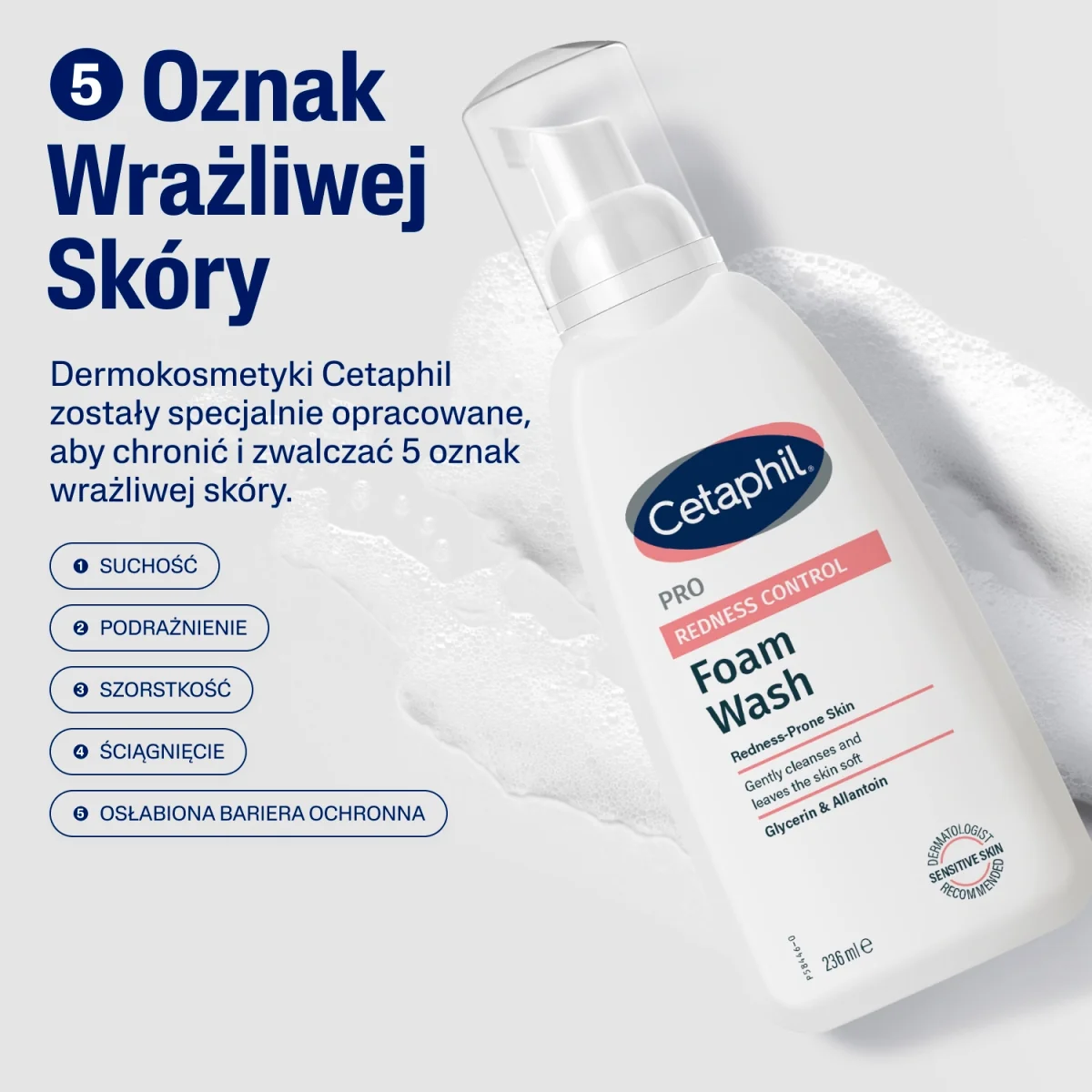 Cetaphil Pro Redness Control pianka do mycia, 236 ml