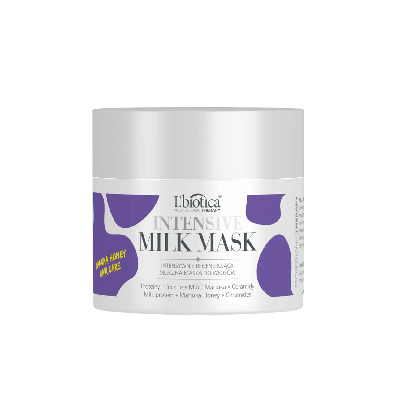 L'Biotica Milk Therapy, mleczna maska do włosów, intensywnie regenerująca, 200 ml