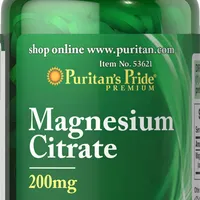 Puritan's Pride, Cytrynian Magnezu, suplement diety, 200 mg, 90 tabletek powlekanych